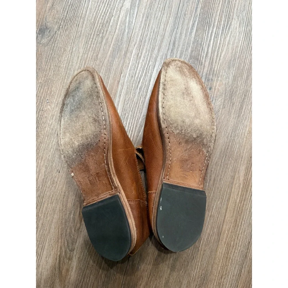 Frye Mens Chris Venetian Loafers Tan Leather Slip On Shoes 9D 3480346-TAN